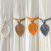 Pack Of 2 Macrame Curtain Tiebacks With Beads