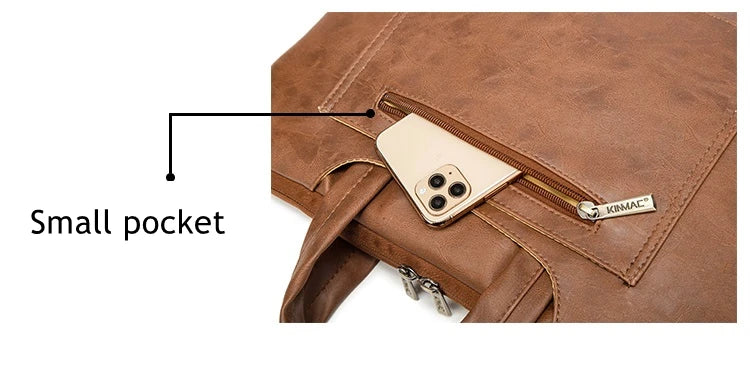 For Macbook Air Pro Notebook 13,15.6 Inch Pu Leather Waterproof Messenger Shoulder Case Hand & Laptop Bag