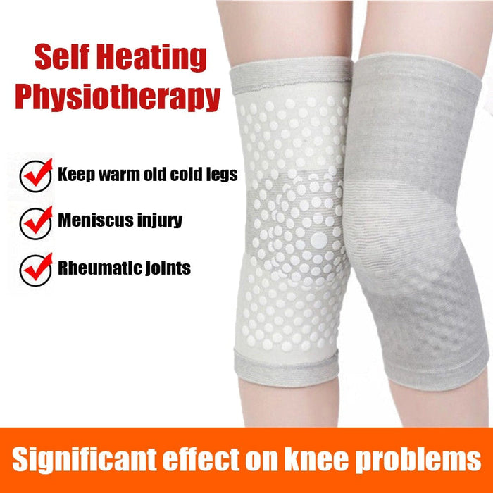 2 Pcs Wormwood Self Heating Knee Sleeve Pad For Arthritis Joint Pain Relief & Tendonitis Injury