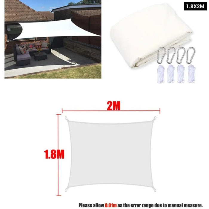 Waterproof Sun Shade Sail Square Rectangle Triangle Garden Terrace Awnings Swim Shade Yard Canopy