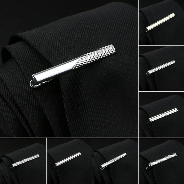 Stainless Steel Tie Clip Elegant Wedding Accessory