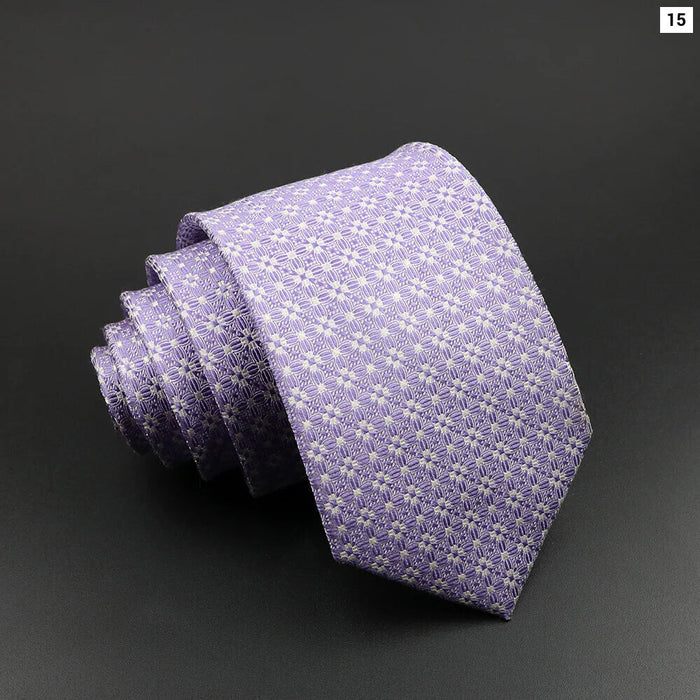 Silk Tie Classic Striped Plaid Necktie For Men 100% Jacquard Woven Business Wedding Party Daily Suit Gift