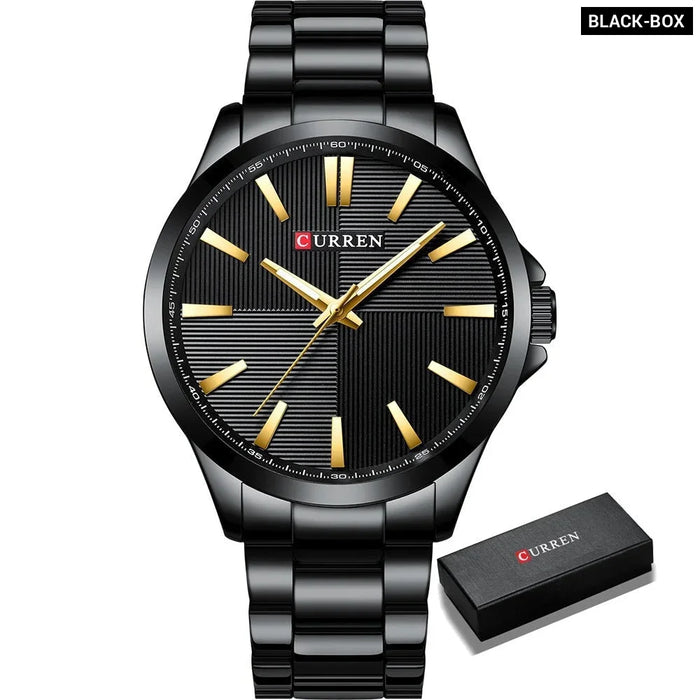 Business Stainless Steel Waterproof Wristwatch For Men