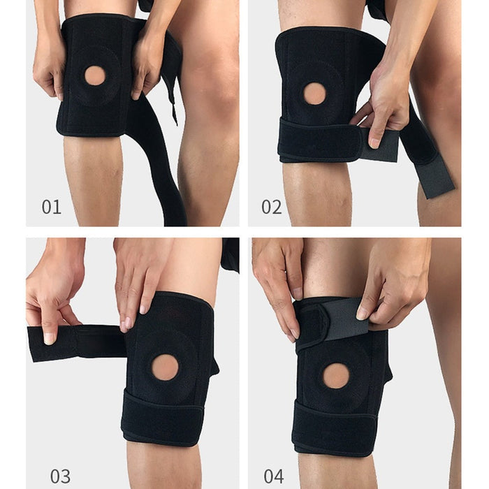 1Pc Open Patella Knee Brace Sleeves for Running Basketball Relieves Pain