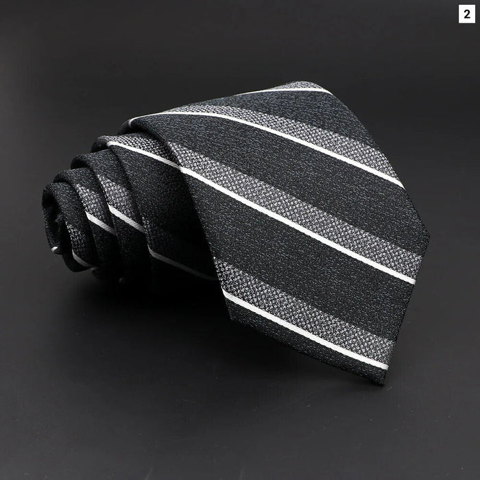 Mens Jacquard Striped Tie For Business Weddings And Daily Wear