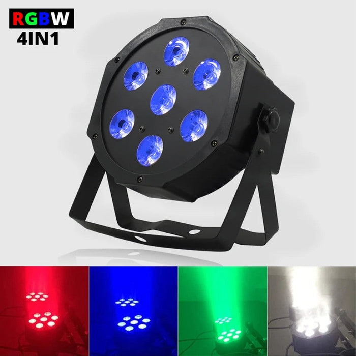 7*18W RGBWA UV 6IN1 LED DMX Par Lights DJ Disco Party Stage Lighting Effect Holiday Xmas Wedding Wash with Remote Control