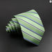 Silk Tie 8.5cm Striped Necktie For Men Grey Pink Blue