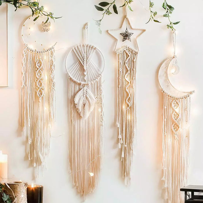 Boho Macrame Dream Catcher For Home Decor