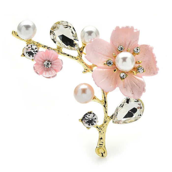 Shell Plum Blossom Brooch