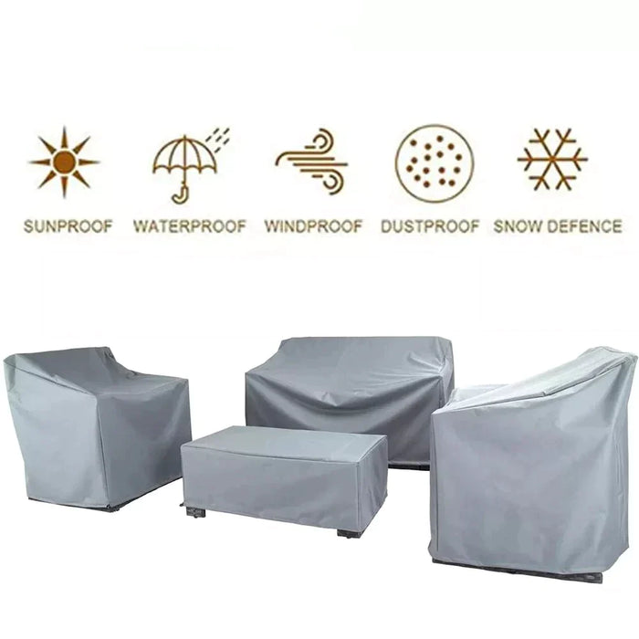 68 size silver garden patio protective cover Oxford cloth furniture dust cover rattan table and chair sofa waterproof rain cover