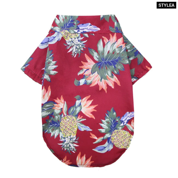 Floral Beach Shirt For Small Dogs