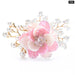 Handmade Crystal Flower Brooch 3 Colour Pearl Designer Pin