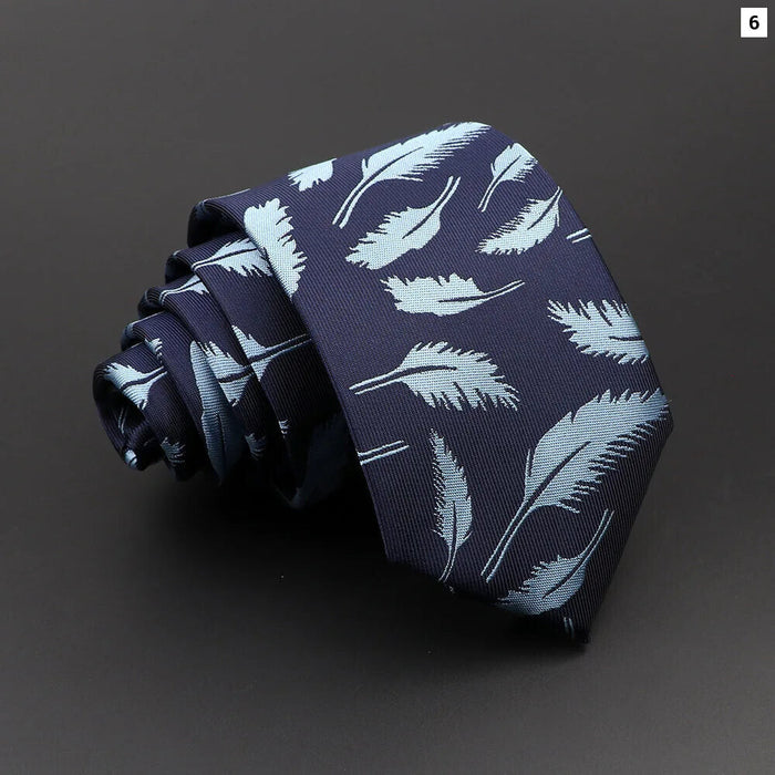 Floral Feather Tie For Weddings And Daily Wear