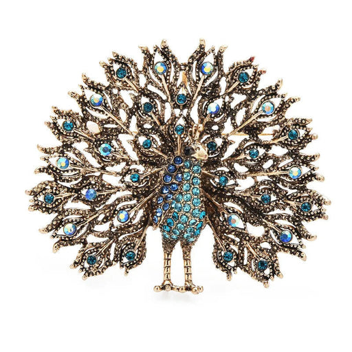 Peacock Brooches Pins Big Multicolour Jewelry