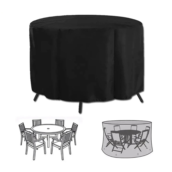 180*95 Round Cover Round Outdoor Garden Furniture Cover Waterproof Oxford Protective Furniture Rain And Snow Dust Cover