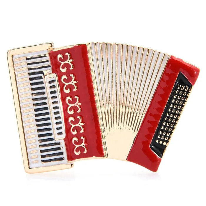 Accordion Music Brooch Pin Enamel Student Jewelry Gift