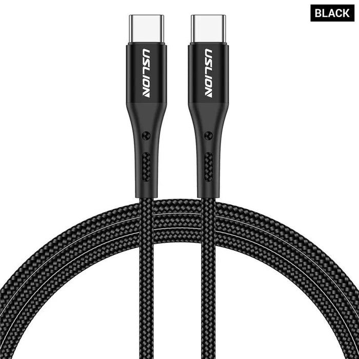 60W Usb C To C Cable For Macbook Pro Quick Charge 3.0 Fast Charging For Xiaomi/Samsung