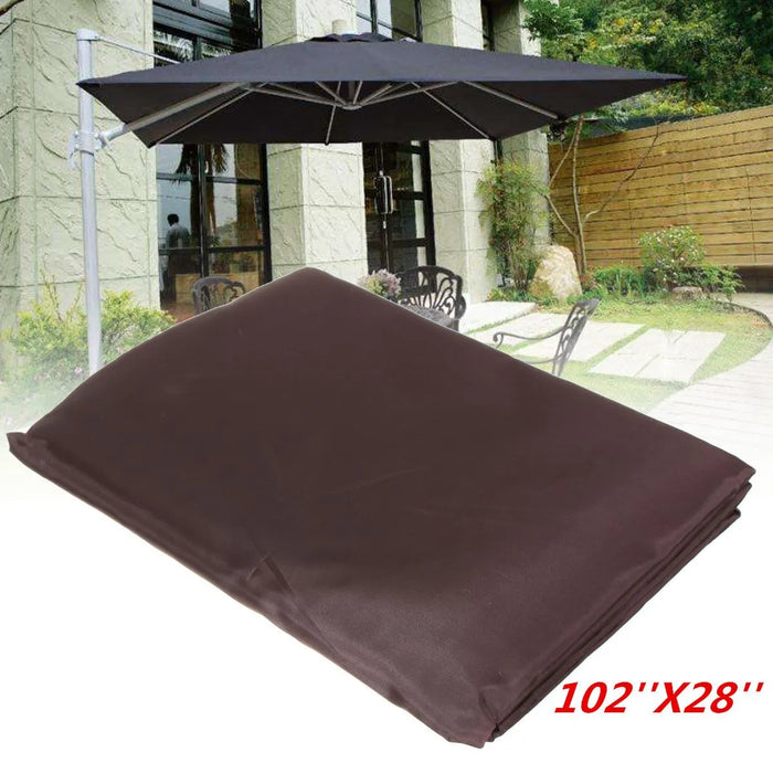 Garden Patio Umbrella Rain Cover Waterproof Polyester Canopy Protective Cover Bag Outdoor Rain Gear Accessories