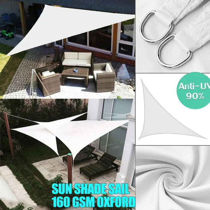 Waterproof Sun Shelter Triangle Sunshade Protection Outdoor Canopy Garden Patio Pool Shade Sail Awning