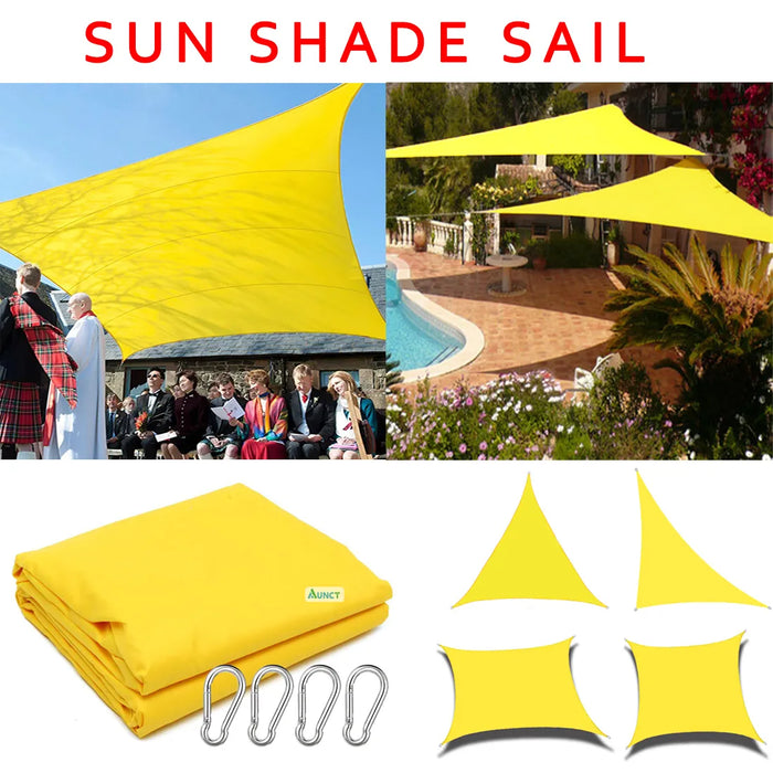 Waterproof Sun Shade Sail Square Rectangle Triangle Garden Terrace Canopy Swim Shade Yard Awnings