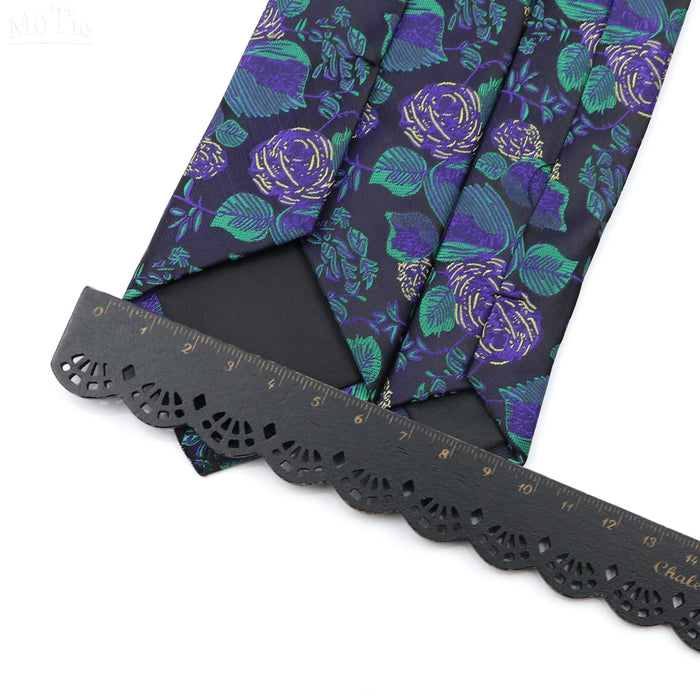 Floral Jacquard Necktie Classic Luxury For Business And Weddings