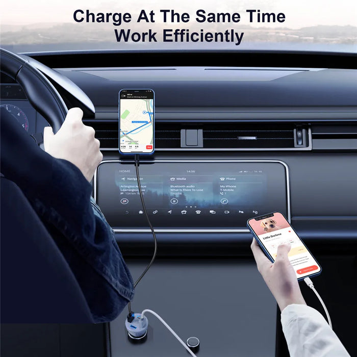 50W 4 Port Usb Car Charger For Iphone Xiaomi Huawei