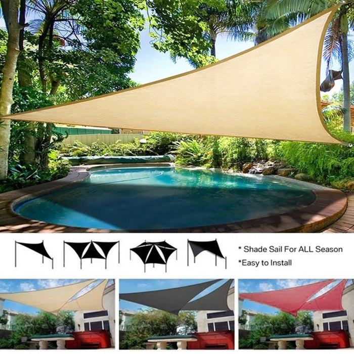 300D Waterproof Sun Shelter Triangle Sun Shade Protection Outdoor Garden Patio Pool Shade Sunscreen Sail Awning