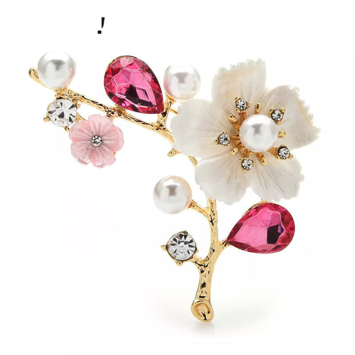 Shell Plum Blossom Brooch