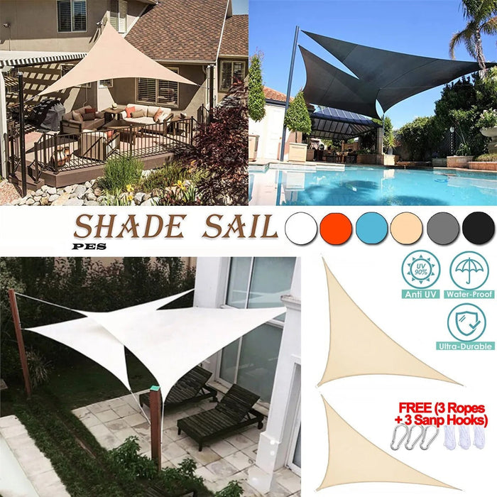 300D Waterproof Sun Shelter Triangle Sun Shade Protection Outdoor Garden Patio Pool Shade Sunscreen Sail Awning