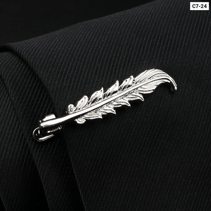 Mens Tie Clips 28 Designs Car Saxophone Glasses Feather Shape Wholesale Retail Arrow Clip