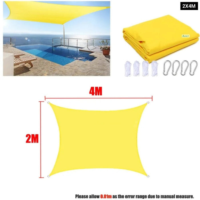 Waterproof Sun Shade Sail Square Rectangle Triangle Garden Terrace Canopy Swim Shade Yard Awnings