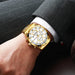 Gold Watches Men’s Quartz Wristwatch Fashion Sport