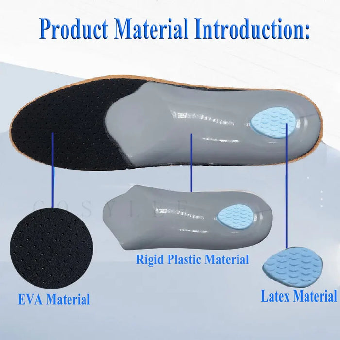 Leather Ortic Insoles For Flat Feet Correction