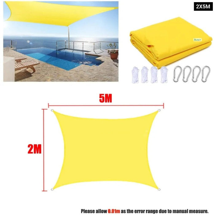 Waterproof Sun Shade Sail Square Rectangle Triangle Garden Terrace Canopy Swim Shade Yard Awnings