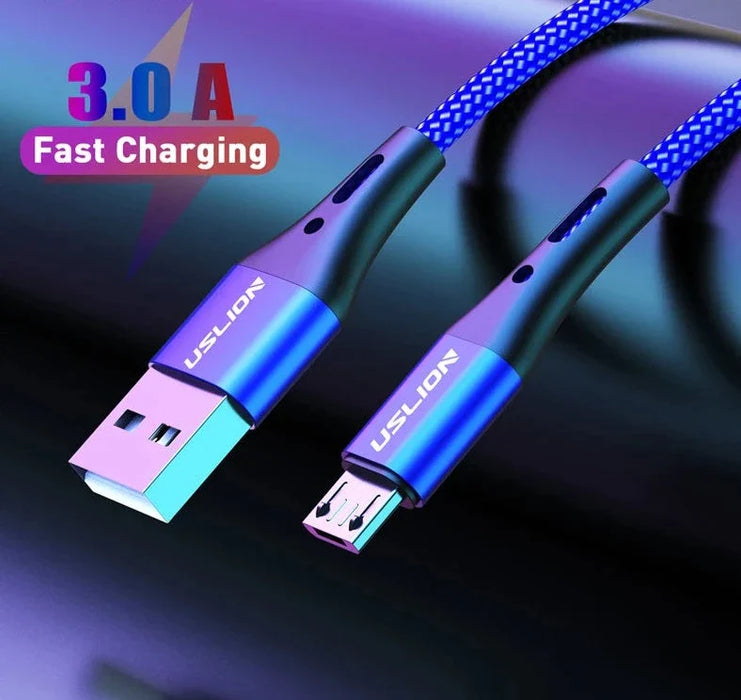 3M Fast Charging Micro Usb Cable For Samsung Xiaomi Redmi Data Charger