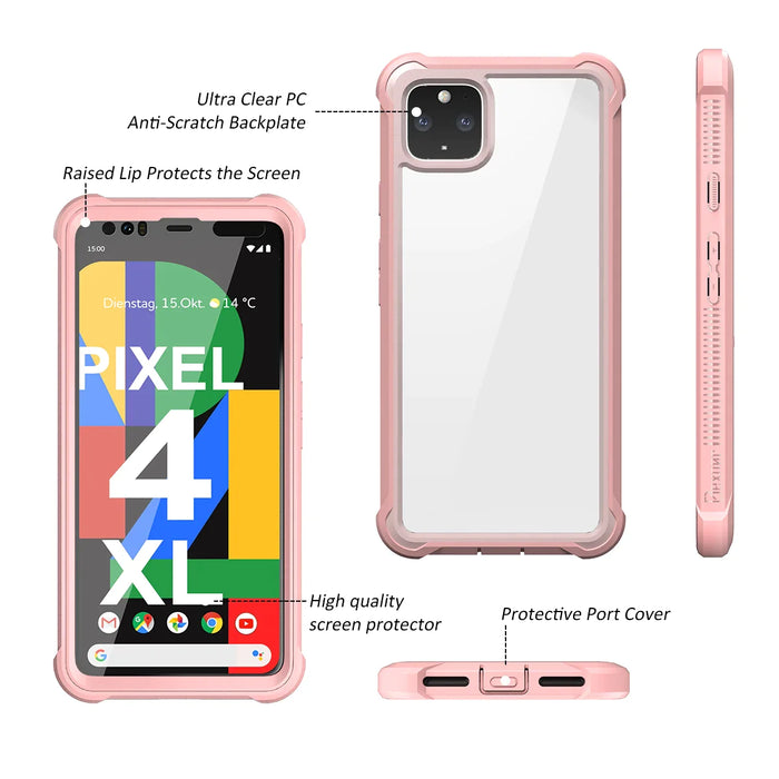 Ultra Thin 360 Full Protective Case For Google Pixel 4 Xl Pink