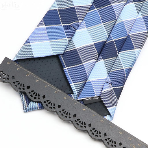 Classic Plaid Neck Tie Jacquard Woven Polyester Wedding