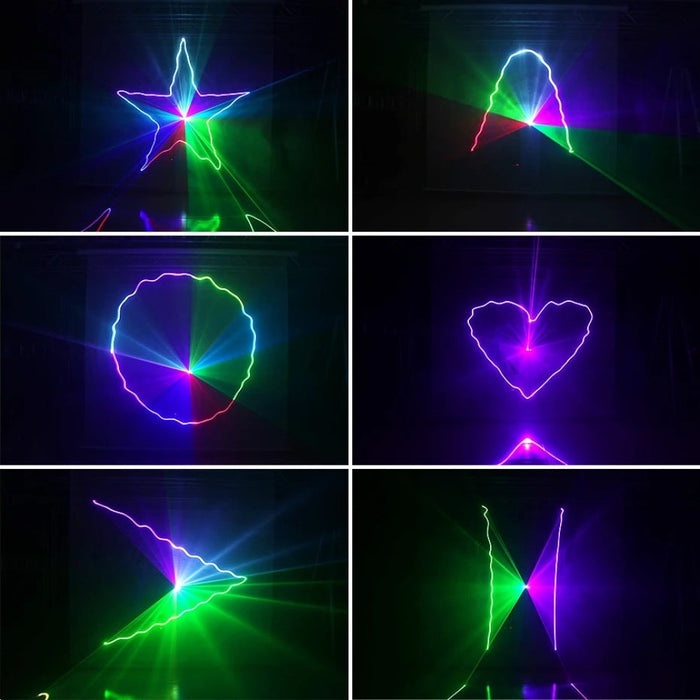 RGB 500mW Laser Beam Scanner Stage Laser Lighting Projector DMX 512 DJ Disco Party Christmas Club Show Moving Effect Light