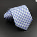 Silk Tie 8.5cm Striped Necktie For Men Grey Pink Blue