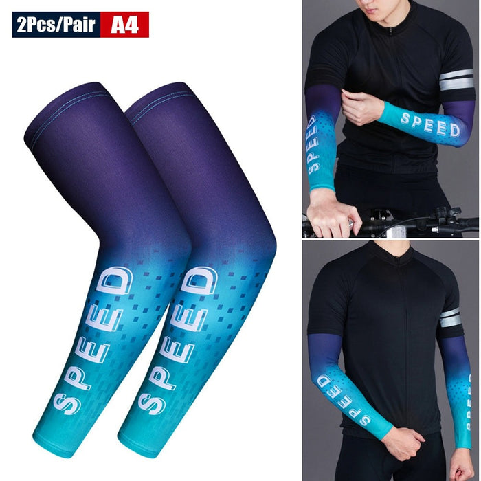 1 Pair Anti-UV Protection Elastic Arm Sleeves For Driving Running Basketball