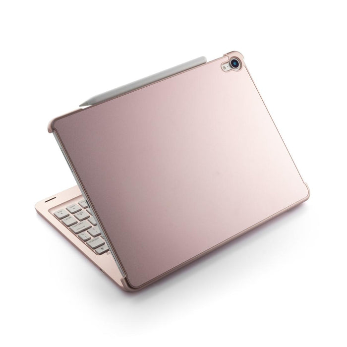 F105A Colorful Backlight Aluminum Backplane Wireless Bluetooth Keyboard Tablet Case For Ipad Pro 11 Inch 2018 Rose Gold