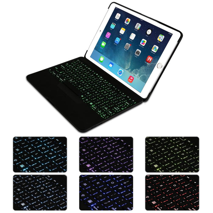 F611 Detachable Colorful Backlight Aluminum Backplane Wireless Bluetooth Keyboard Tablet Case For Ipad Air 2 / 9.7 2018 / 9.7 Inch 2017 / Air / Pro 9.7 Inch