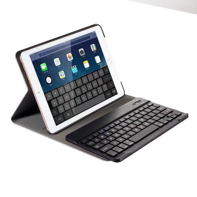 Detachable Bluetooth Keyboard & Horizontal Flip Leather Tablet Case With Holder For Ipad Pro 9.7 Inch Ipad Air Ipad Air 2 Ipad 9.7 Inch 2017 Ipad 9.7 Inch 2018