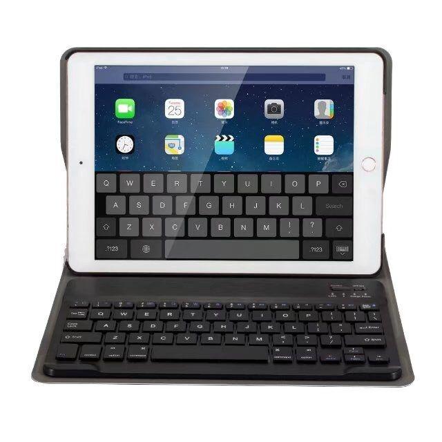 Detachable Bluetooth Keyboard & Horizontal Flip Leather Tablet Case With Holder For Ipad Pro 9.7 Inch Ipad Air Ipad Air 2 Ipad 9.7 Inch 2017 Ipad 9.7 Inch 2018