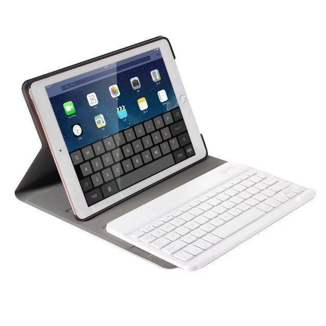 Detachable Bluetooth Keyboard & Horizontal Flip Leather Tablet Case With Holder For Ipad Pro 9.7 Inch Ipad Air Ipad Air 2 Ipad 9.7 Inch 2017 Ipad 9.7 Inch 2018