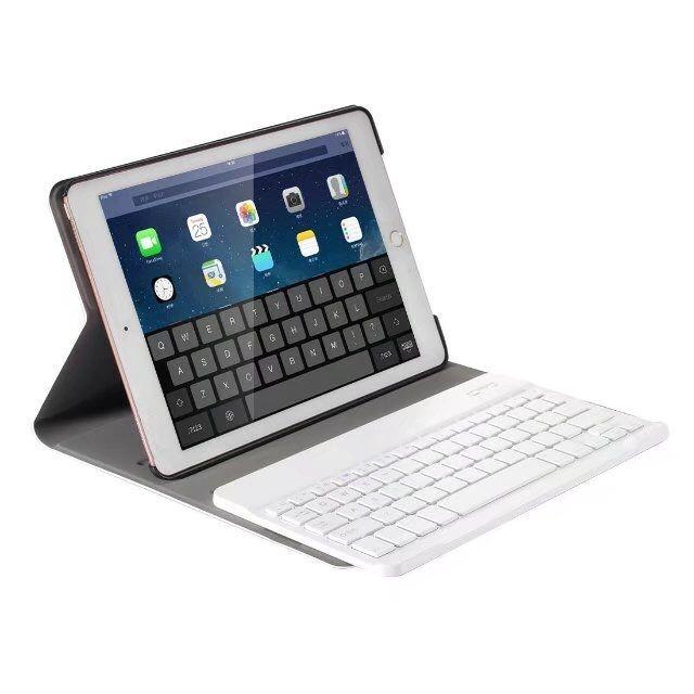 Detachable Bluetooth Keyboard & Horizontal Flip Leather Tablet Case With Holder For Ipad Pro 9.7 Inch Ipad Air Ipad Air 2 Ipad 9.7 Inch 2017 Ipad 9.7 Inch 2018