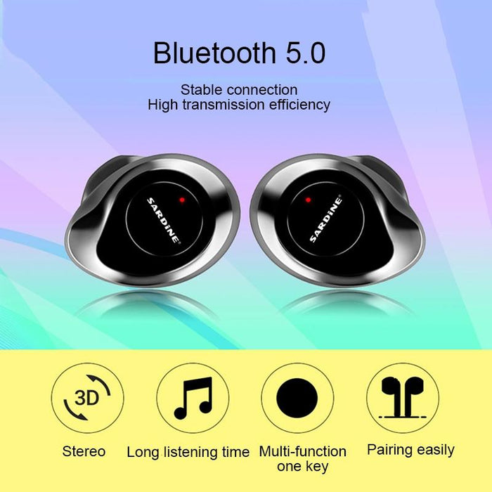 Sardine F8 Tws Bluetooth V5.0 Wireless Stereo Earphones With Charging Box