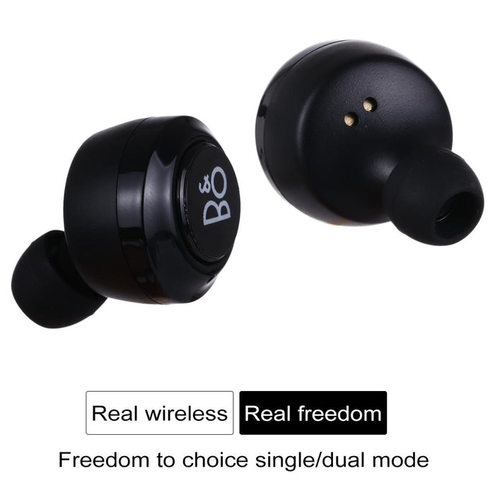 Air Twins Tws1 Bluetooth V5.0 Wireless Stereo Earphones With Magnetic Charging Box Black