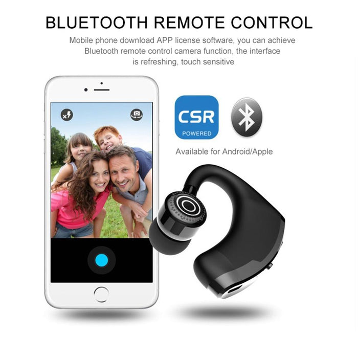 V9 Business Handsfree Wireless Bluetooth Headset Csr 4.1 With Mic For Driver Sport Black