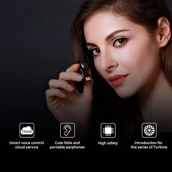 5.0 Bluetooth In Ear Headset With Usb Cable Black